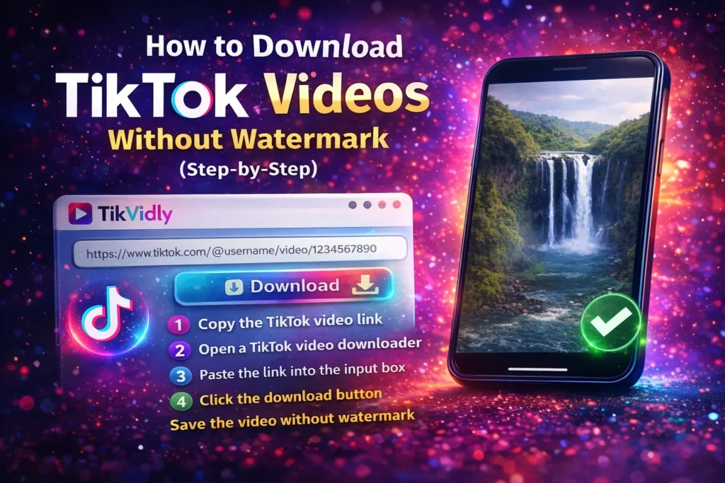 Stappe om TikTok-video's sonder watermerk af te laai met 'n aanlyn TikTok-video-aflaaier