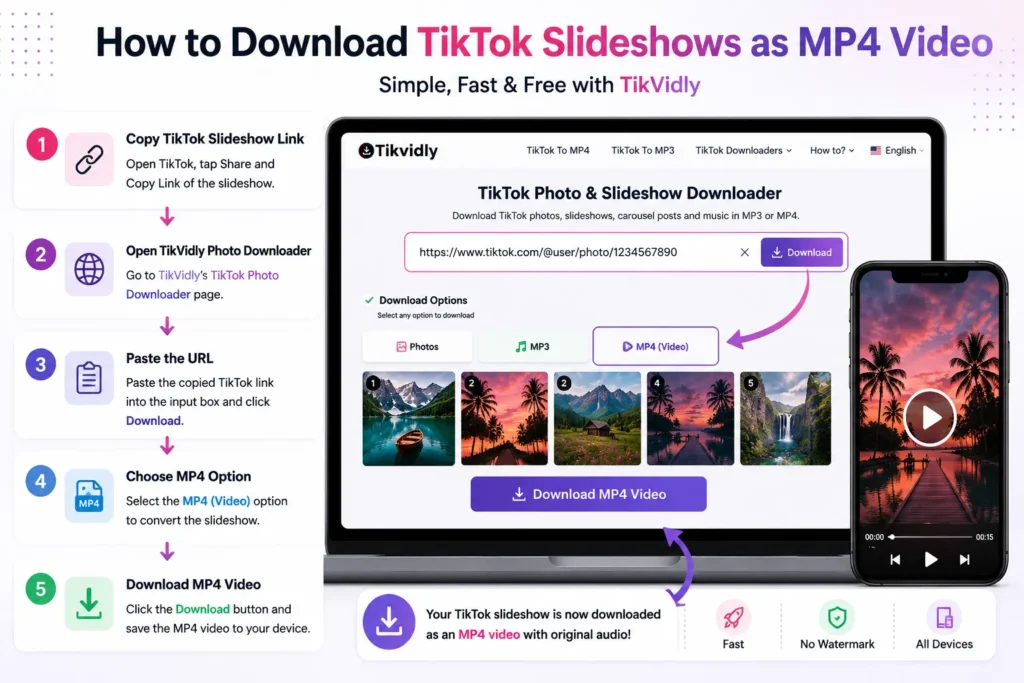 How to Download TikTok Slideshow as MP4 Video
