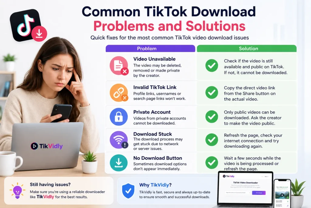 Common TikTok Download Problems and Solutions