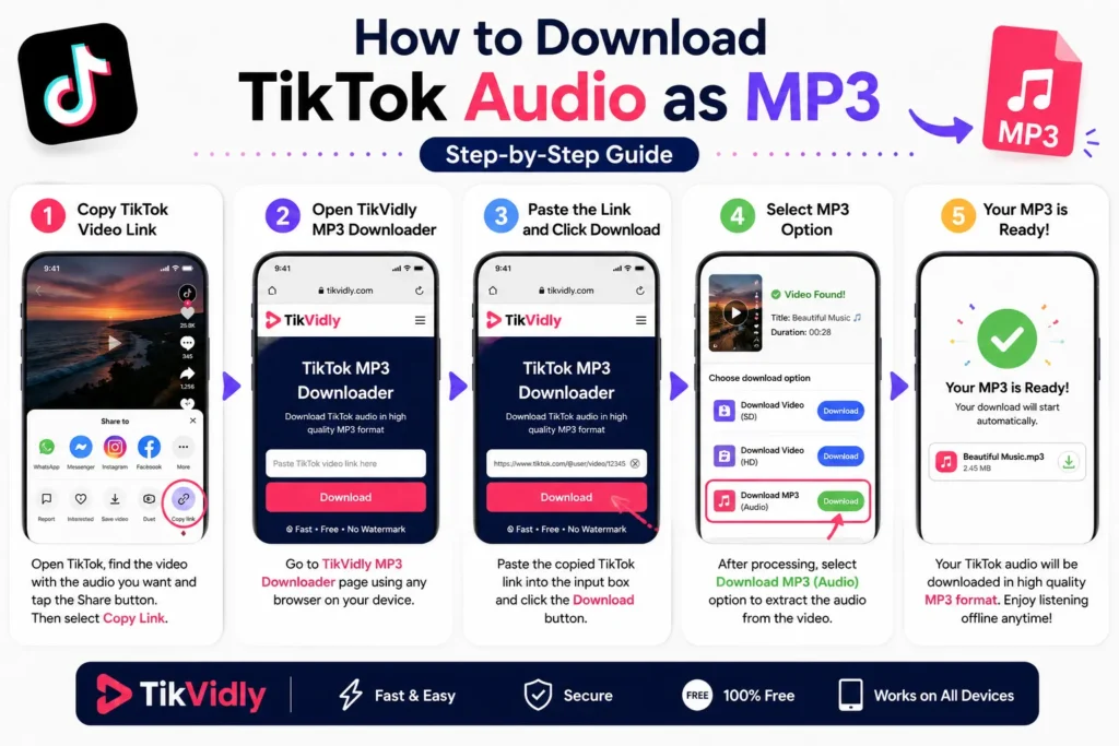 Step by step guide to download TikTok audio as MP3