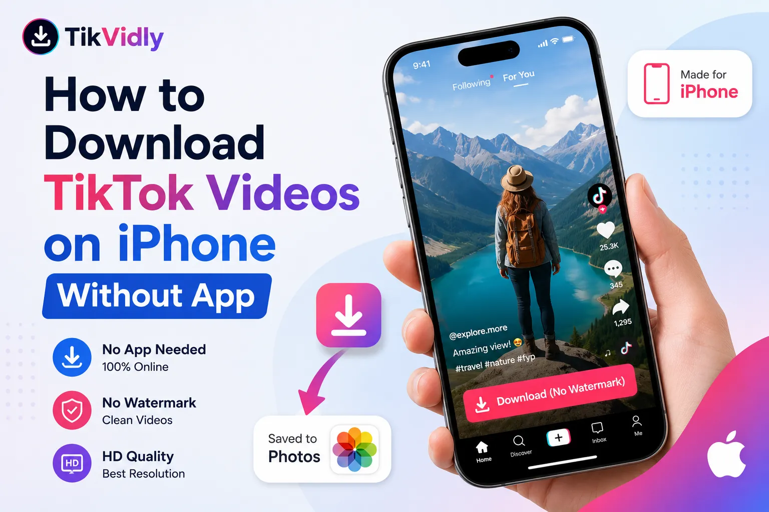 How to Download TikTok Videos on iPhone Without App
