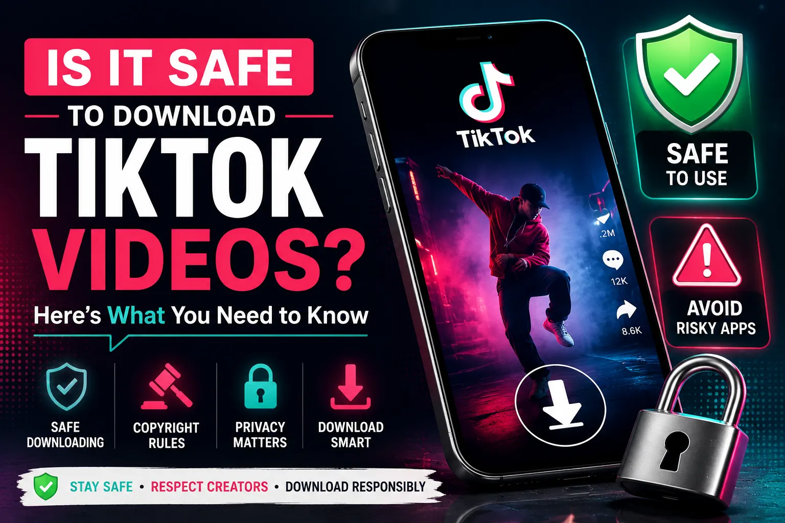 Is it safe to download tiktok videos featured